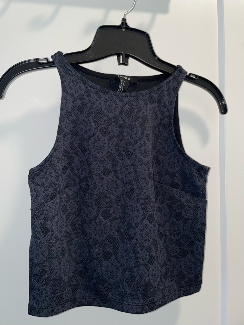 Forever 21 Black Floral Lace Tank
